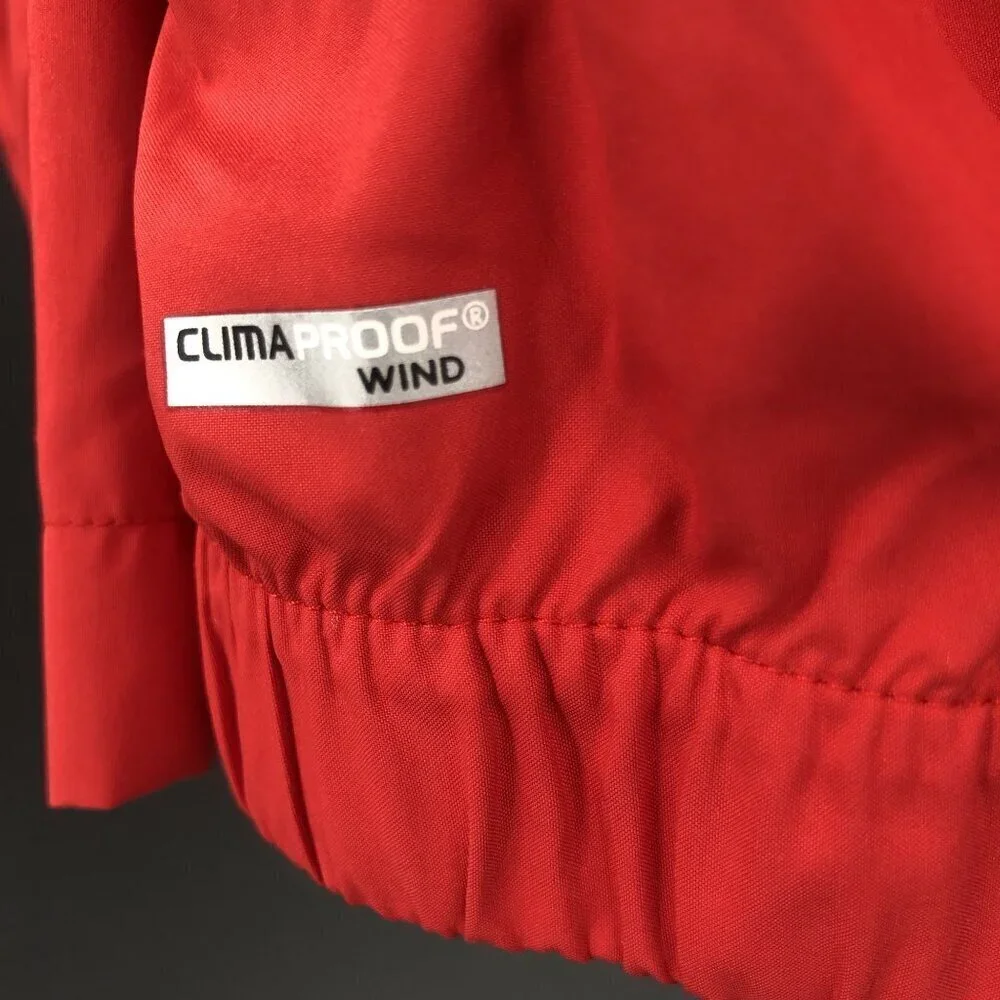 Adidas Golf Men's ClimaProof Windbreaker Pullover Jacket M Red Outdoor Sports
